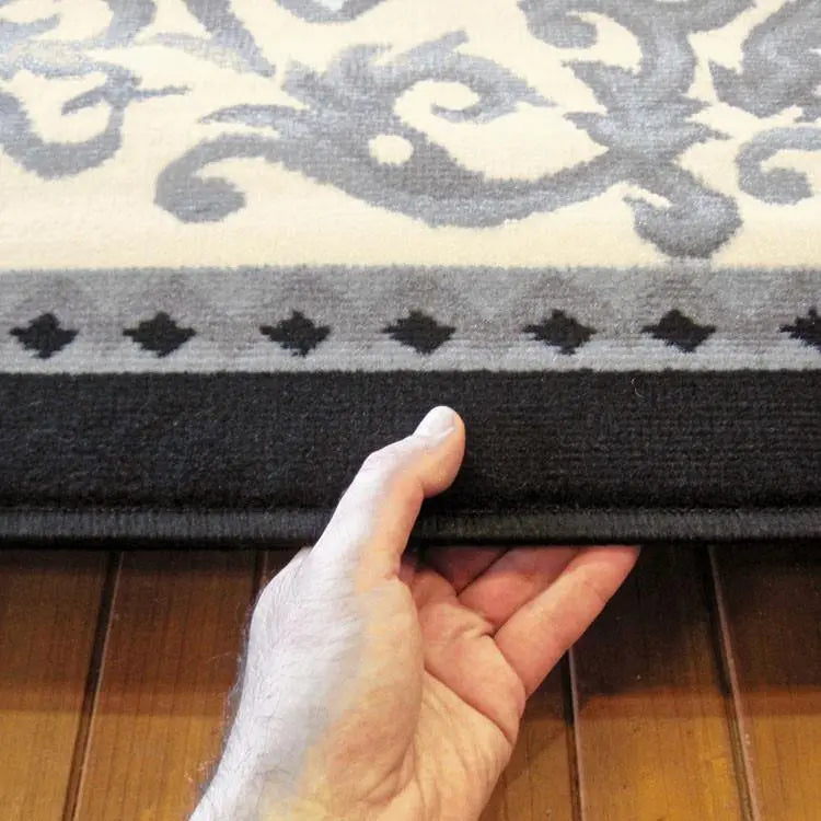 Ruby floor 1920 Black Hallway Runner Saray Rugs