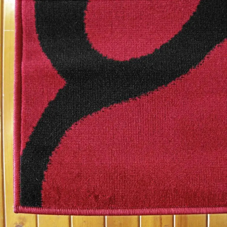 Ruby floral Red Hallway Runner Saray Rugs