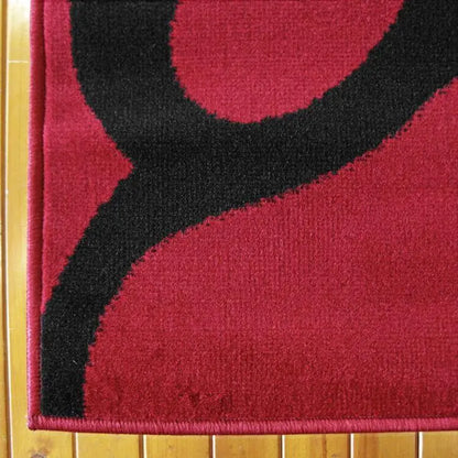 Ruby floral Red Hallway Runner Saray Rugs