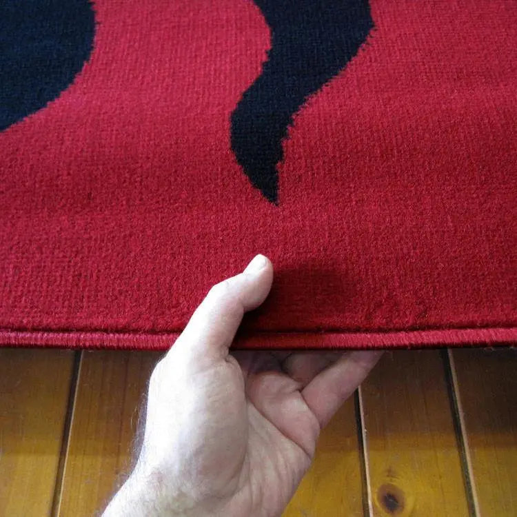 Ruby floral Red Hallway Runner Saray Rugs