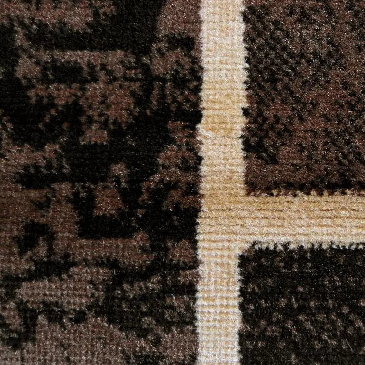 Ruby striped Brown Hallway Runner Saray Rugs