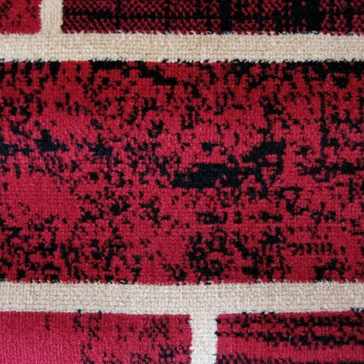 Ruby striped Red Hallway Runner Saray Rugs