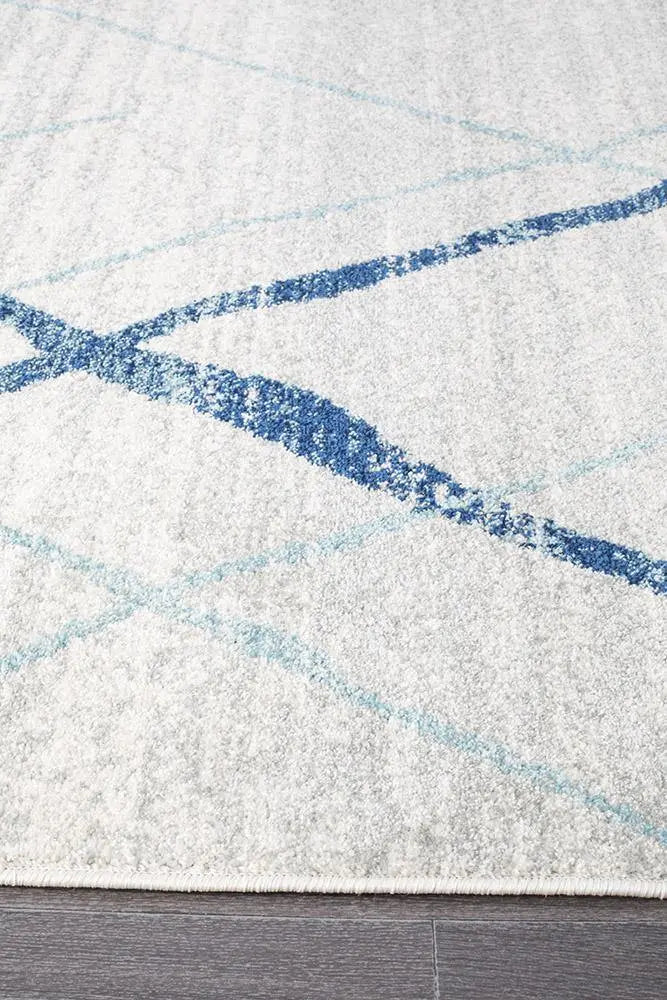 Sahra 452 Blue Hallway Runner Unitex