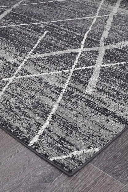 Sahra 452 Charcoal Hallway Runner Unitex