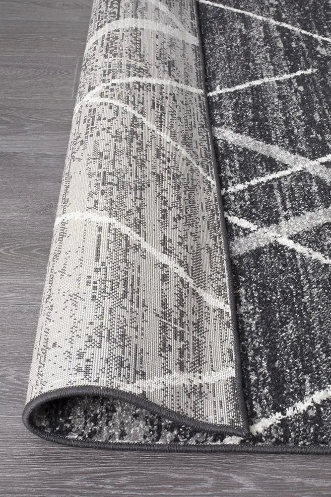 Sahra 452 Charcoal Hallway Runner Unitex