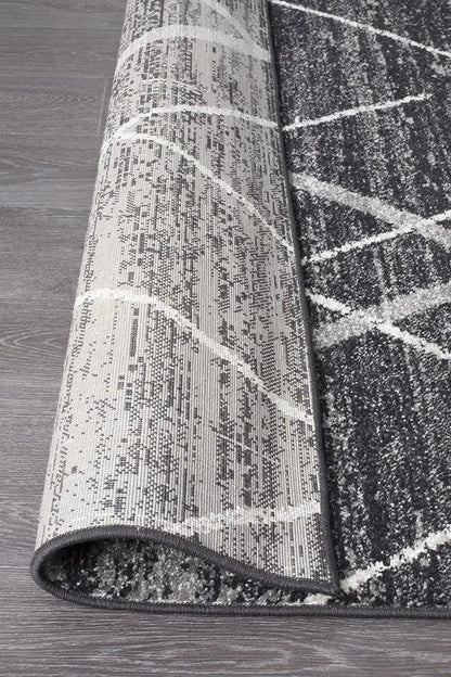 Sahra 452 Charcoal Hallway Runner Unitex