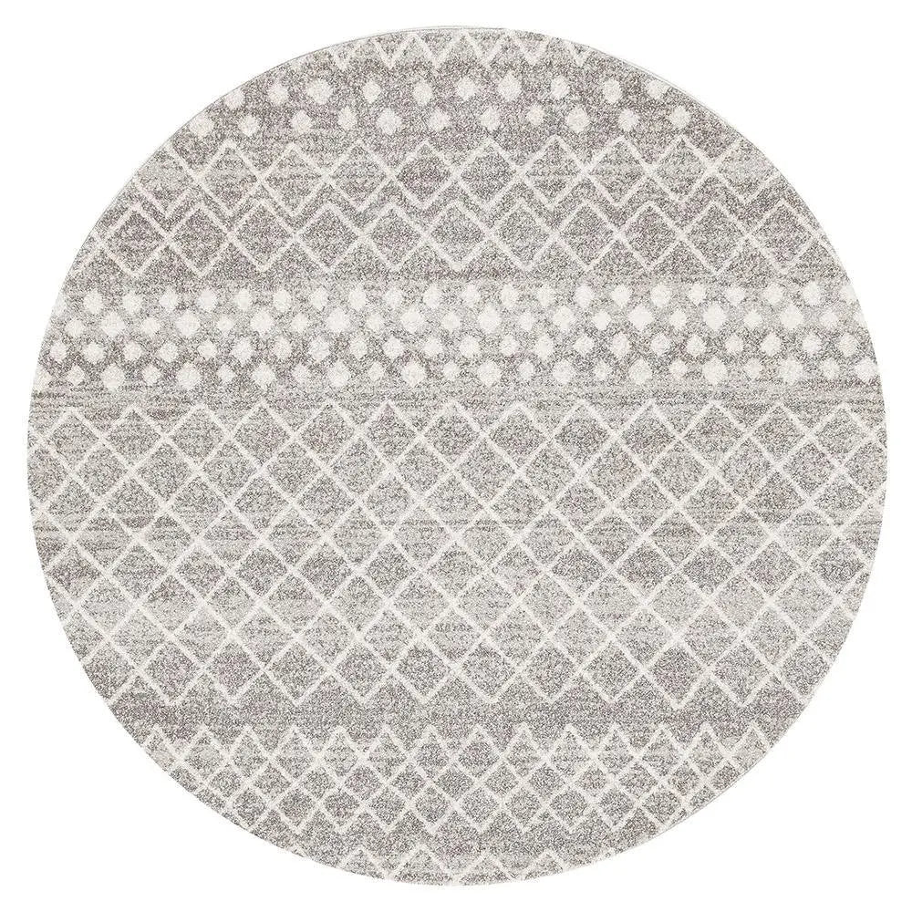 Sahra 454 Silver Round Rugs Unitex