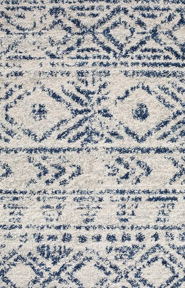 Sahra 456 Blue Round Rugs Unitex