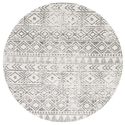 Sahra 456 Grey Round Rugs Unitex