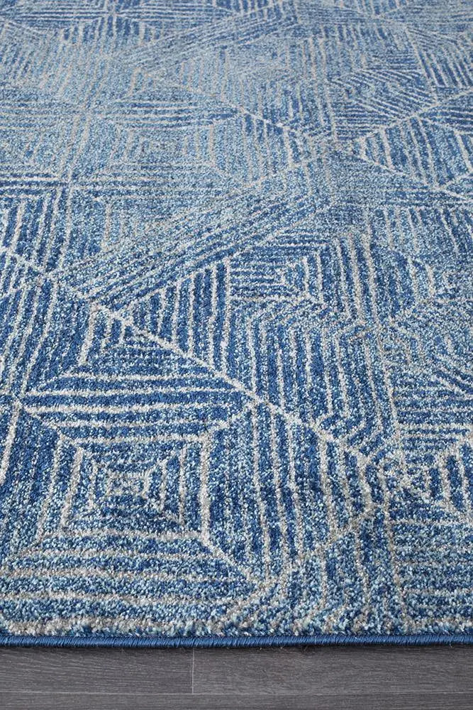 Sahra 457 Navy Hallway Runner Unitex