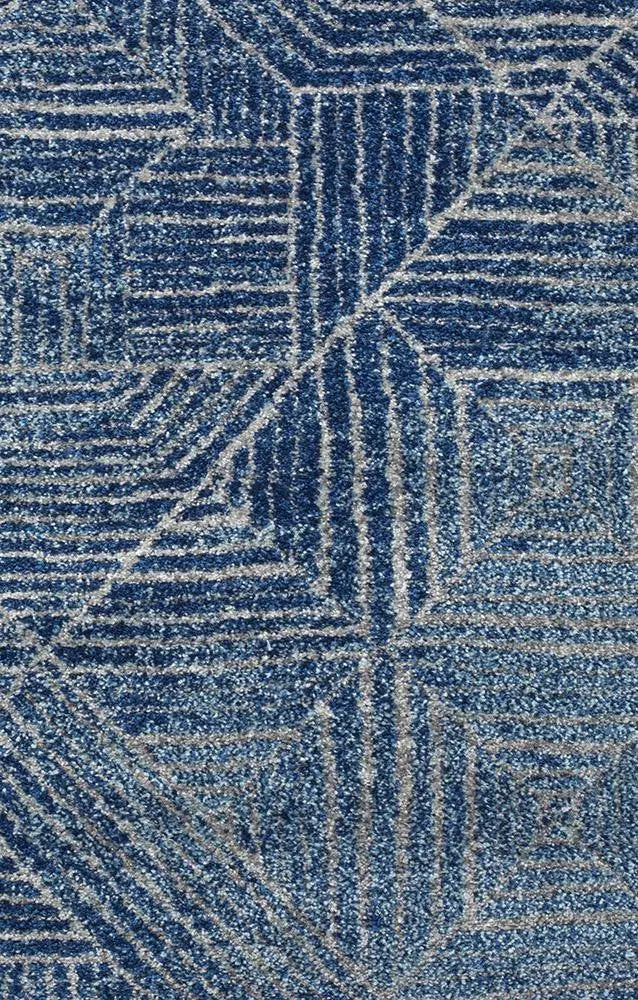 Sahra 457 Navy Hallway Runner Unitex