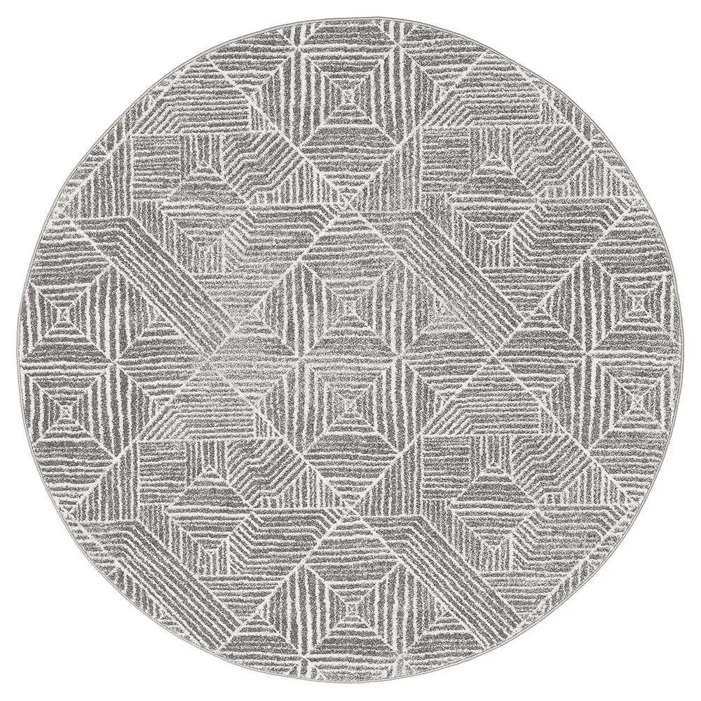 Sahra 457 Silver Round Rugs Unitex