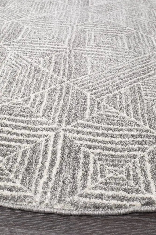 Sahra 457 Silver Round Rugs Unitex