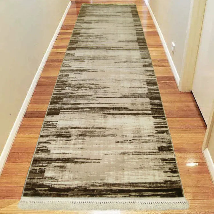 Satin Collection 0794 Brown Hallway Runner Saray Rugs