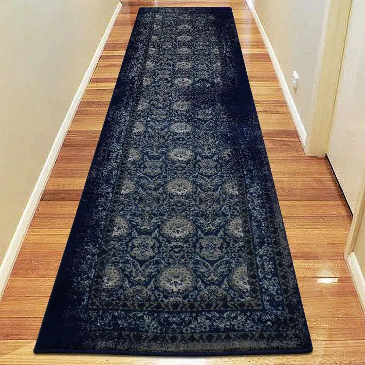 Serena 100 navy Hallway Runner Saray Rugs