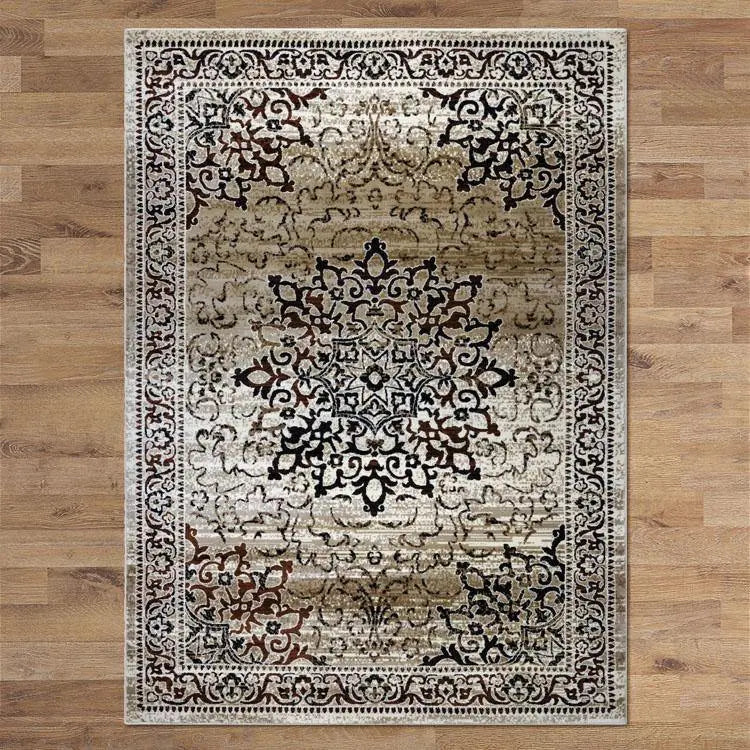 Serena 892 Beige Round Rugs Saray Rugs