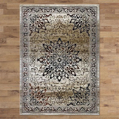 Serena 892 Beige Round Rugs Saray Rugs