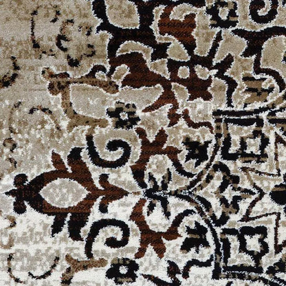 Serena 892 Beige Round Rugs Saray Rugs