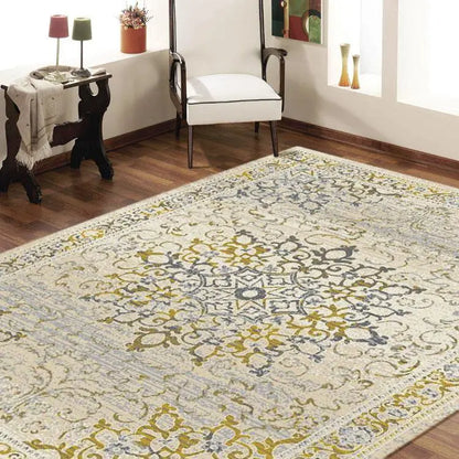 Serena 892 Gold Round Rugs Saray Rugs