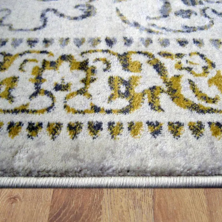 Serena 892 Gold Round Rugs Saray Rugs