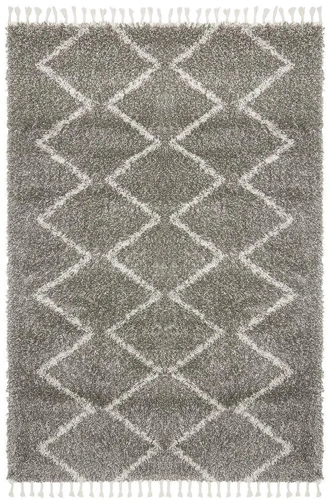 Sila 11 Grey Shaggy Rug Unitex