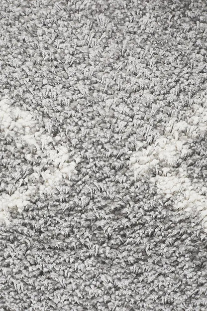 Sila 11 Silver Shaggy Rug Unitex