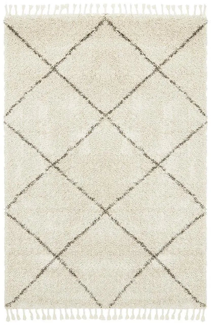 Sila 22 Natural Shaggy Rug Unitex