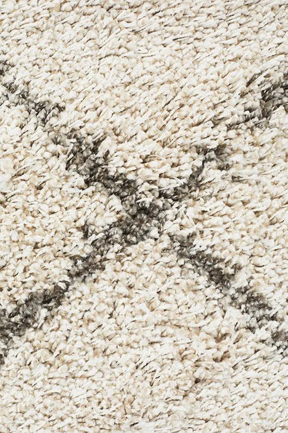 Sila 22 Natural Shaggy Rug Unitex