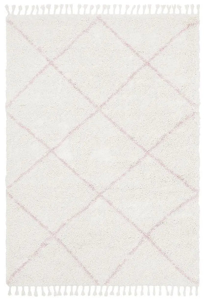 Sila 22 Pink Shaggy Rug Unitex