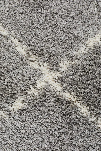 Sila 22 Silver Shaggy Rug Unitex