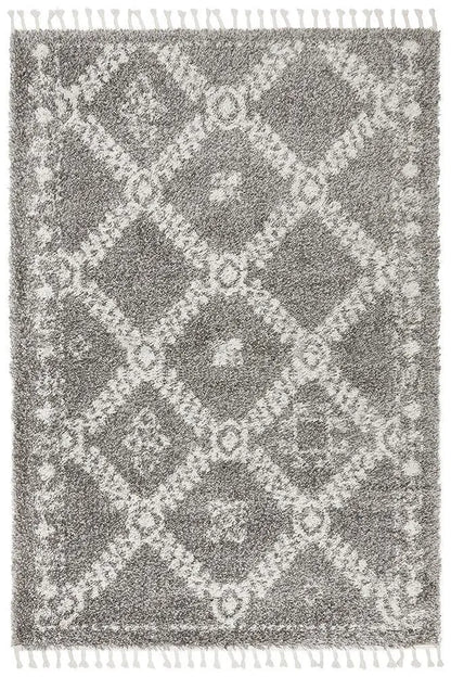 Sila 33 Grey Shaggy Rug Unitex