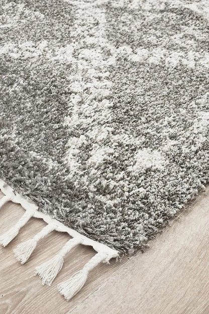 Sila 33 Grey Shaggy Rug Unitex