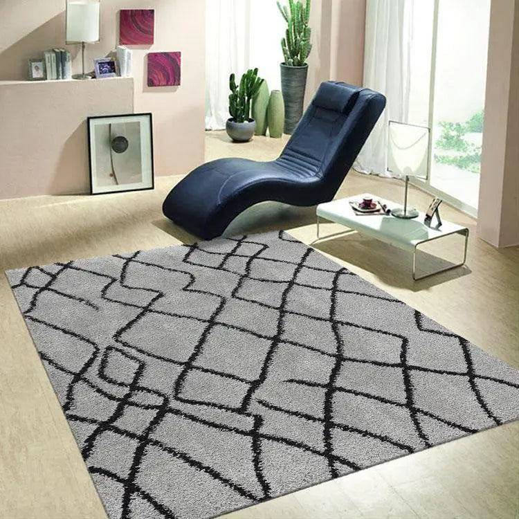 Sorento 346 Grey soft Shaggy Rug Saray Rugs