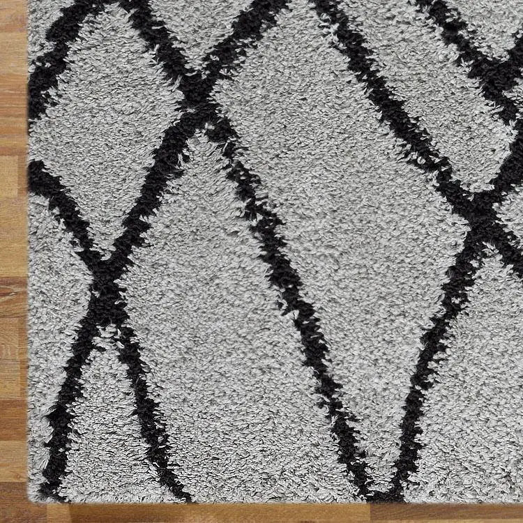 Sorento 346 Grey soft Shaggy Rug Saray Rugs