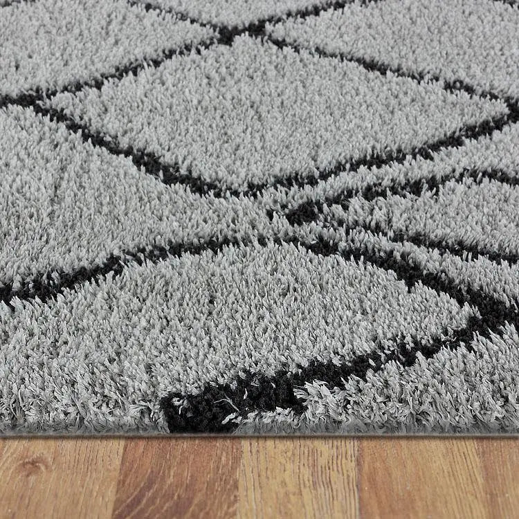 Sorento 346 Grey soft Shaggy Rug Saray Rugs