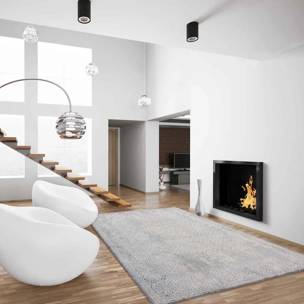 Starlight 540 Grey Rug, Modern Rugs Collection, Machine-knotted, Easy to Clean, Stain Resistant Saray Rugs