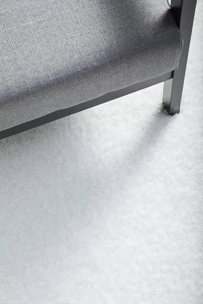 Sydney White Silky Shaggy Rug RUG CULTURE