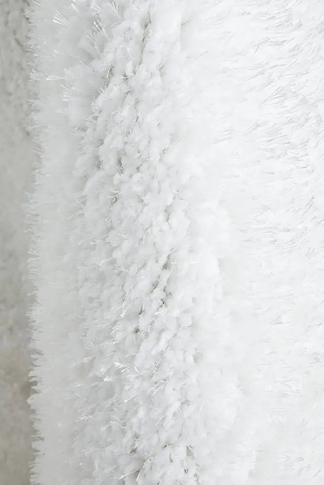 Sydney White Silky Shaggy Rug RUG CULTURE