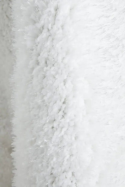 Sydney White Silky Shaggy Rug RUG CULTURE