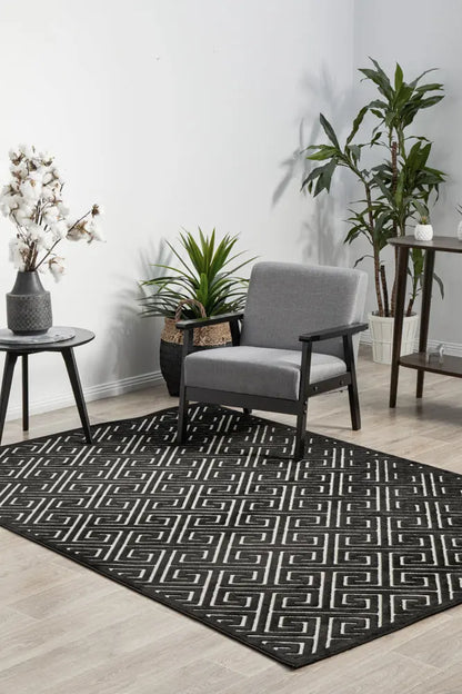 Yakamoz Alice Black & Gold Rug RUG CULTURE