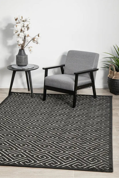 Yakamoz Alice Black & Gold Rug RUG CULTURE