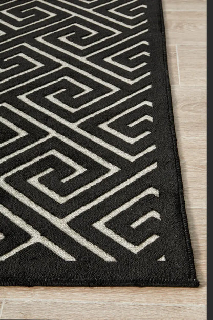 Yakamoz Alice Black & Gold Rug RUG CULTURE