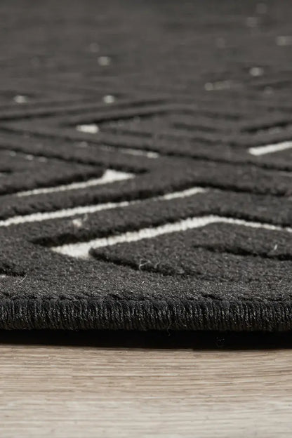 Yakamoz Alice Black & Gold Rug RUG CULTURE