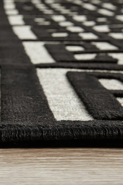Yakamoz Brenda Black & Gold Rug RUG CULTURE