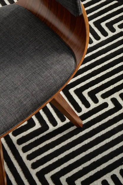 Yakamoz Cindy Black & Gold Rug RUG CULTURE