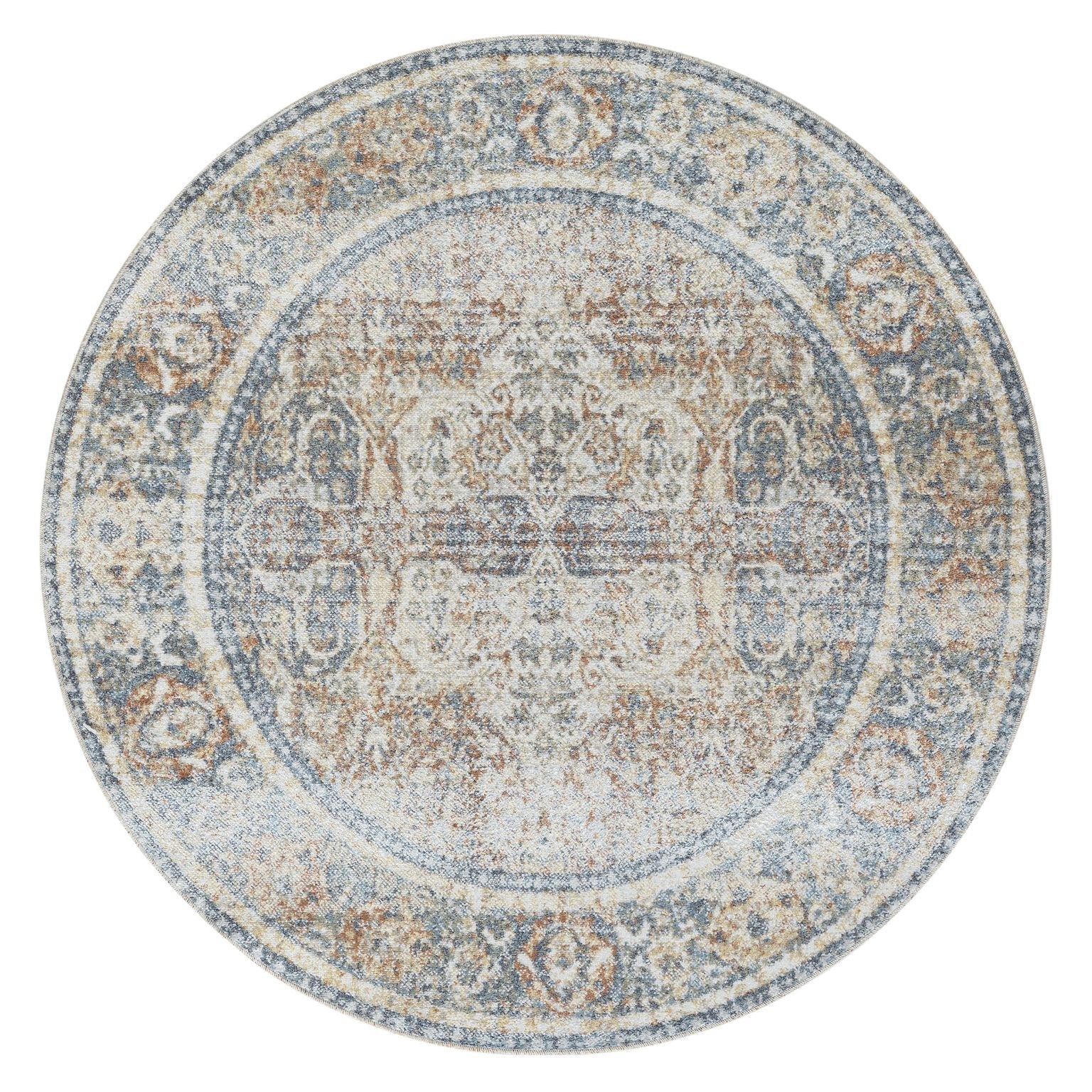 Easy 364 Coral Round Saray Rugs