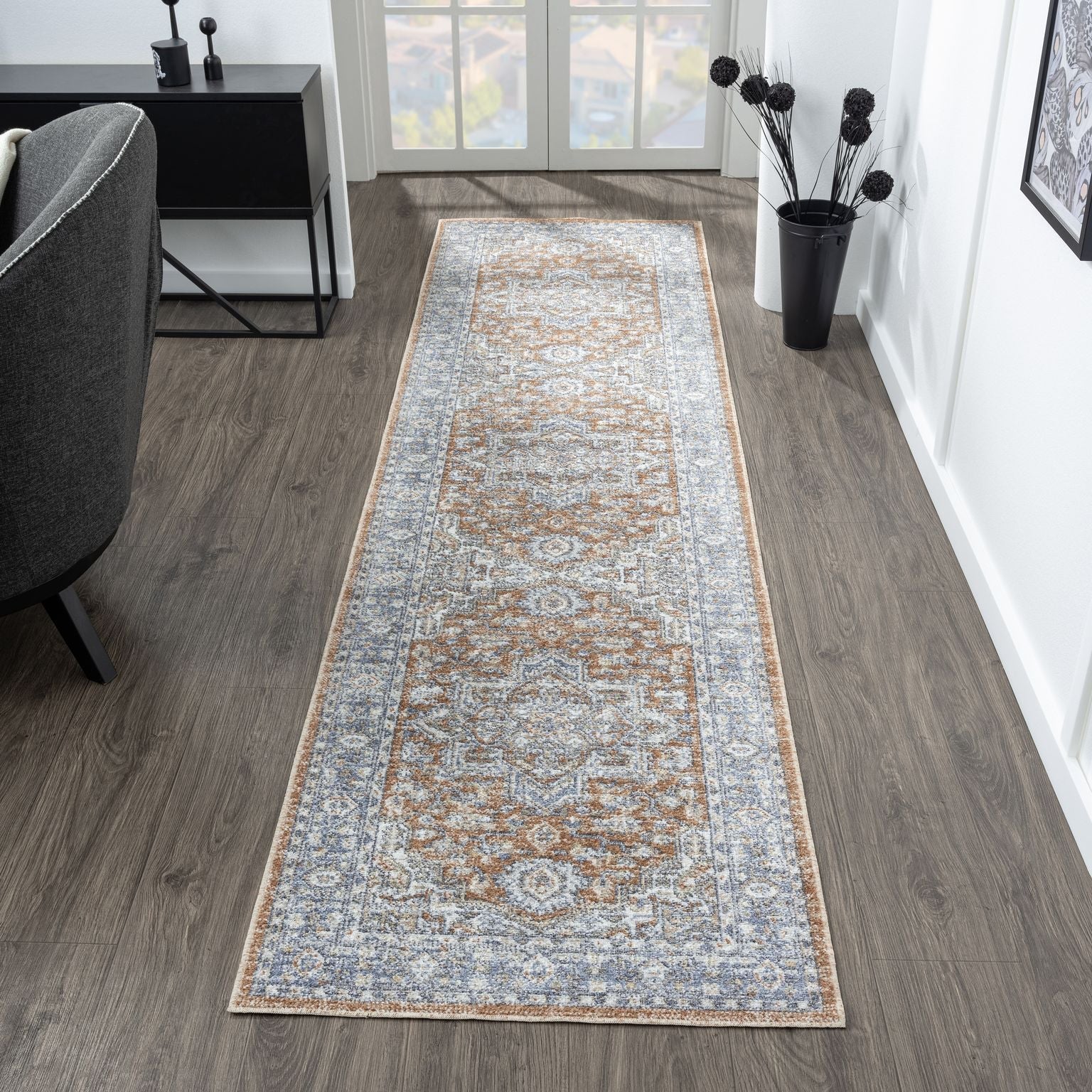 Easy 366 Indigo Runner Saray Rugs
