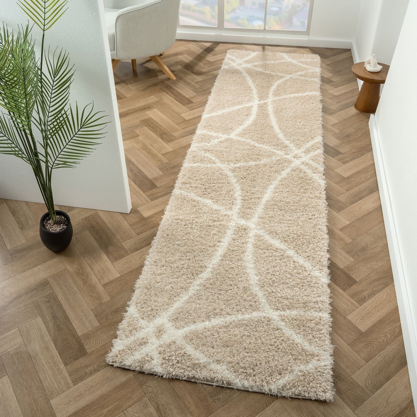 Plushy 382 Fawn Runner Saray Rugs