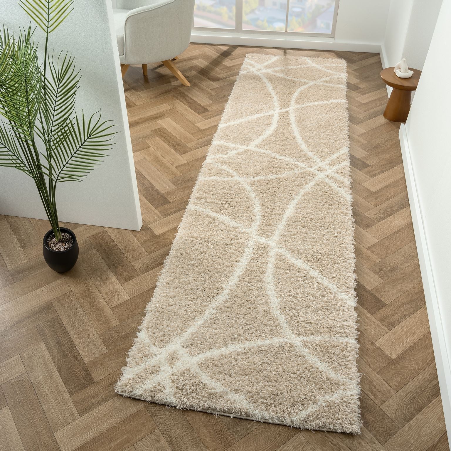 Plushy 382 Fawn Runner Saray Rugs