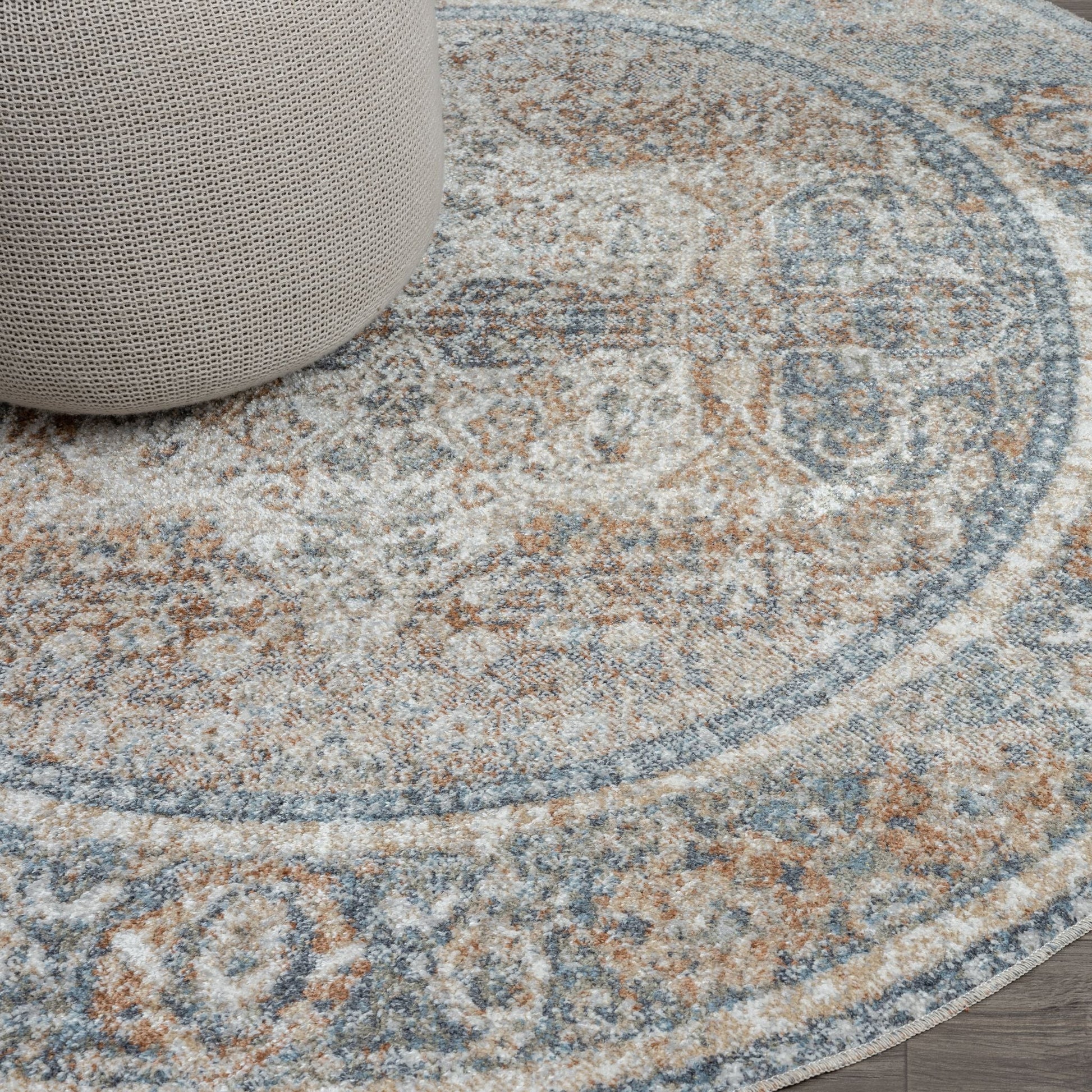 Easy 364 Coral Round Saray Rugs